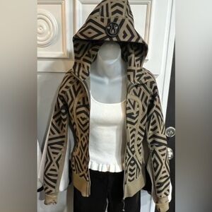 lululemon athletica Black and Olive  Tan Patterned Utility Jacket